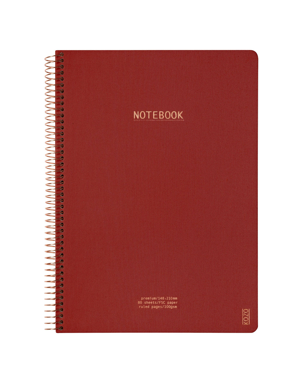 KOZO A4 Premium notebook in red berry