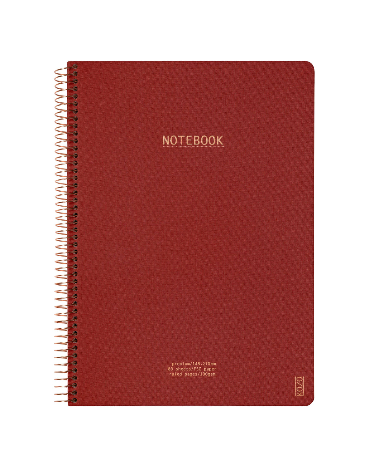 KOZO A4 Premium notebook in red berry