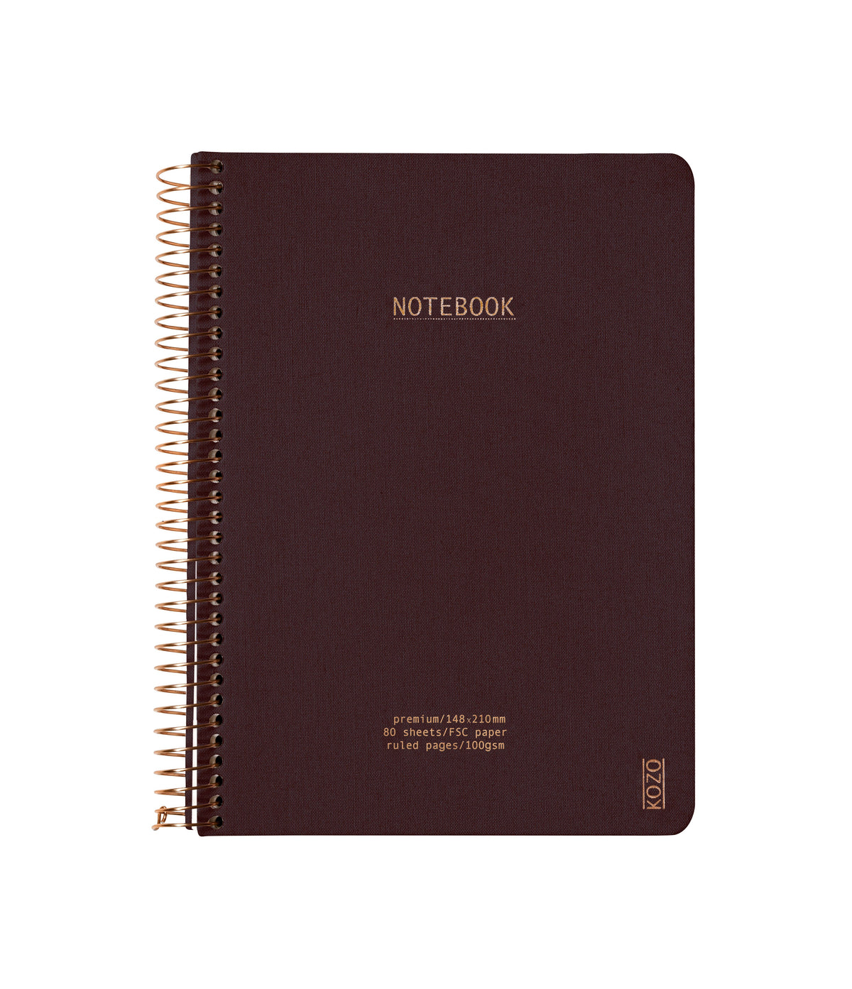 KOZO A5 Premium notebook in Coffee Brown