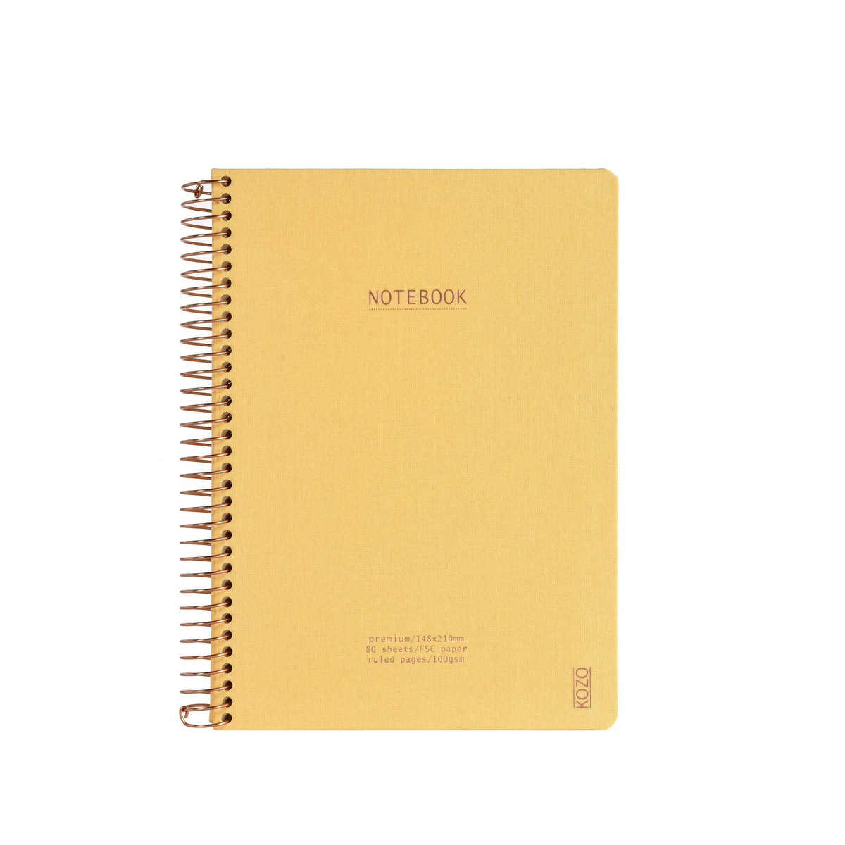 KOZO A5 Premium notebook in Honey Yellow