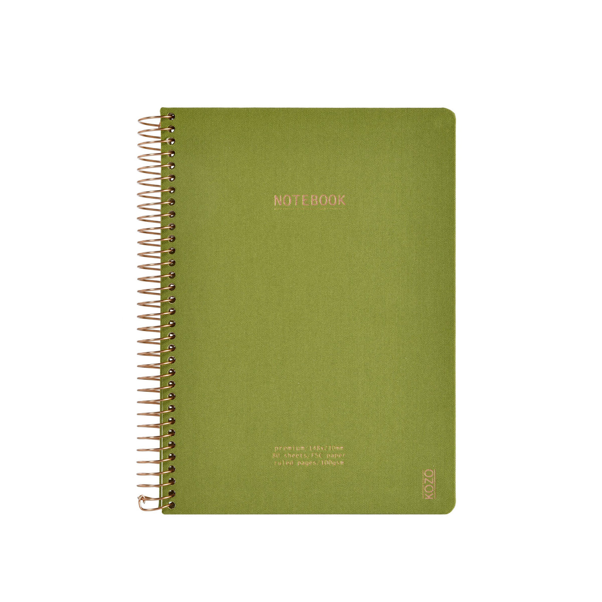 KOZO A5 Premium notebook in Olive Green