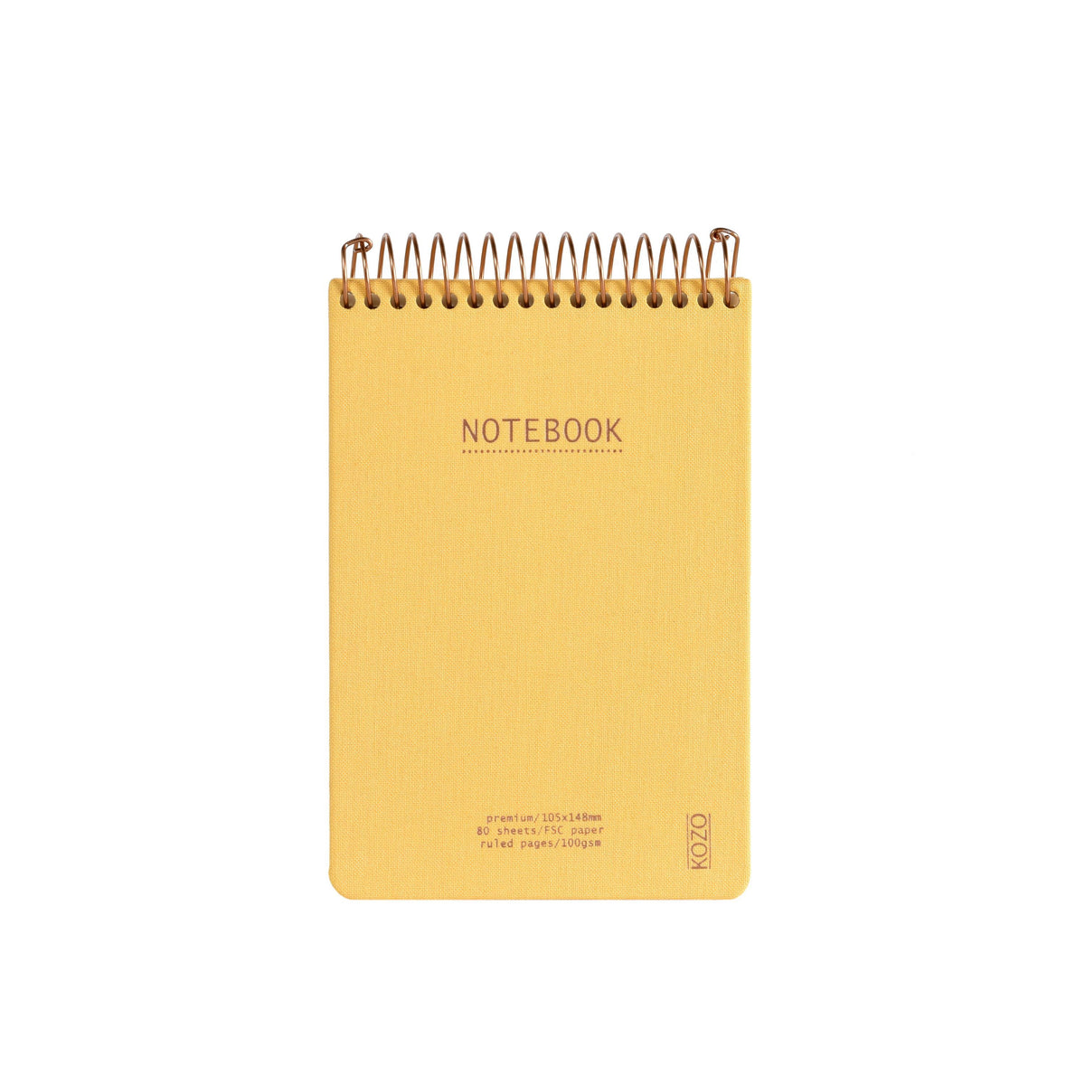 KOZO A6 Premium notebook in Honey Yellow