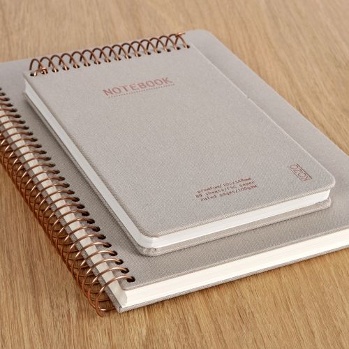 Sand beige cover of the KOZO A6 Premium notebook