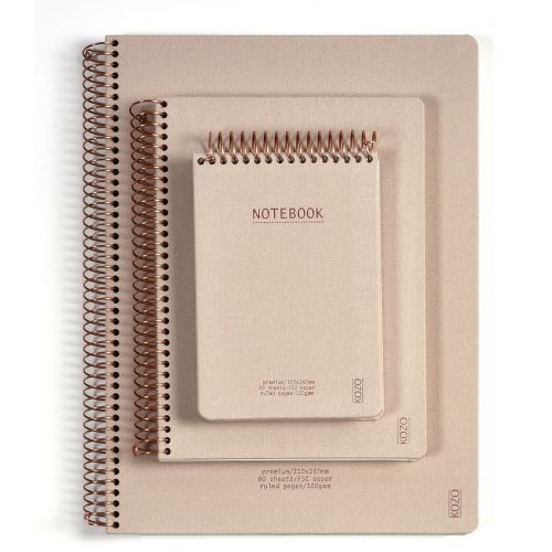 KOZO A6 Premium notebook with cream 100gsm pages