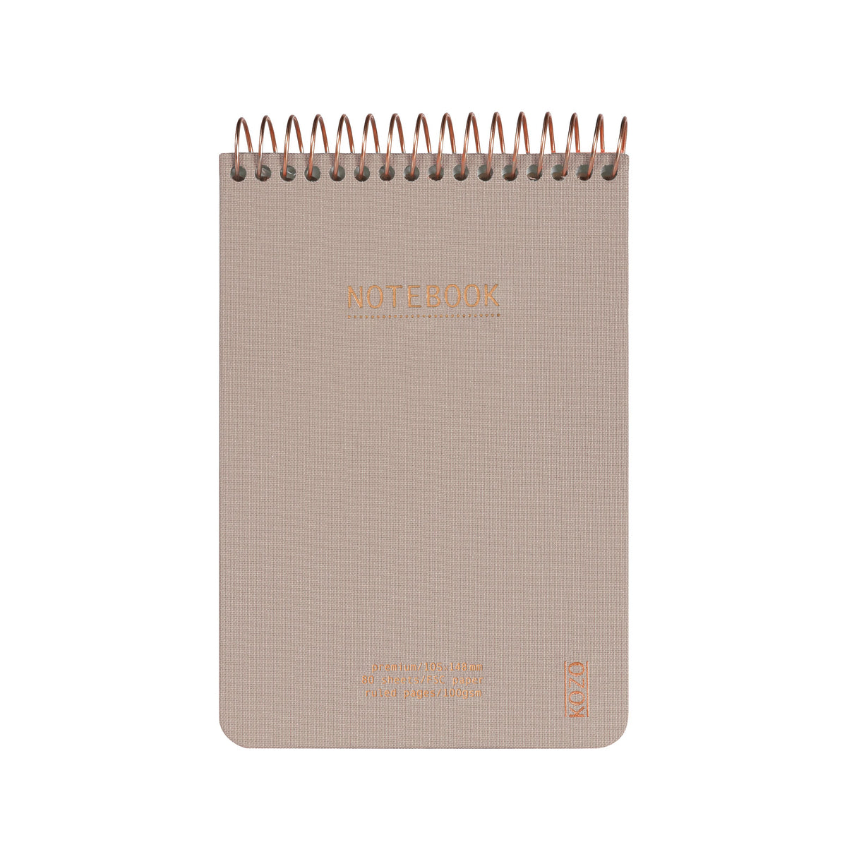 KOZO A6 Premium notebook in sand beige