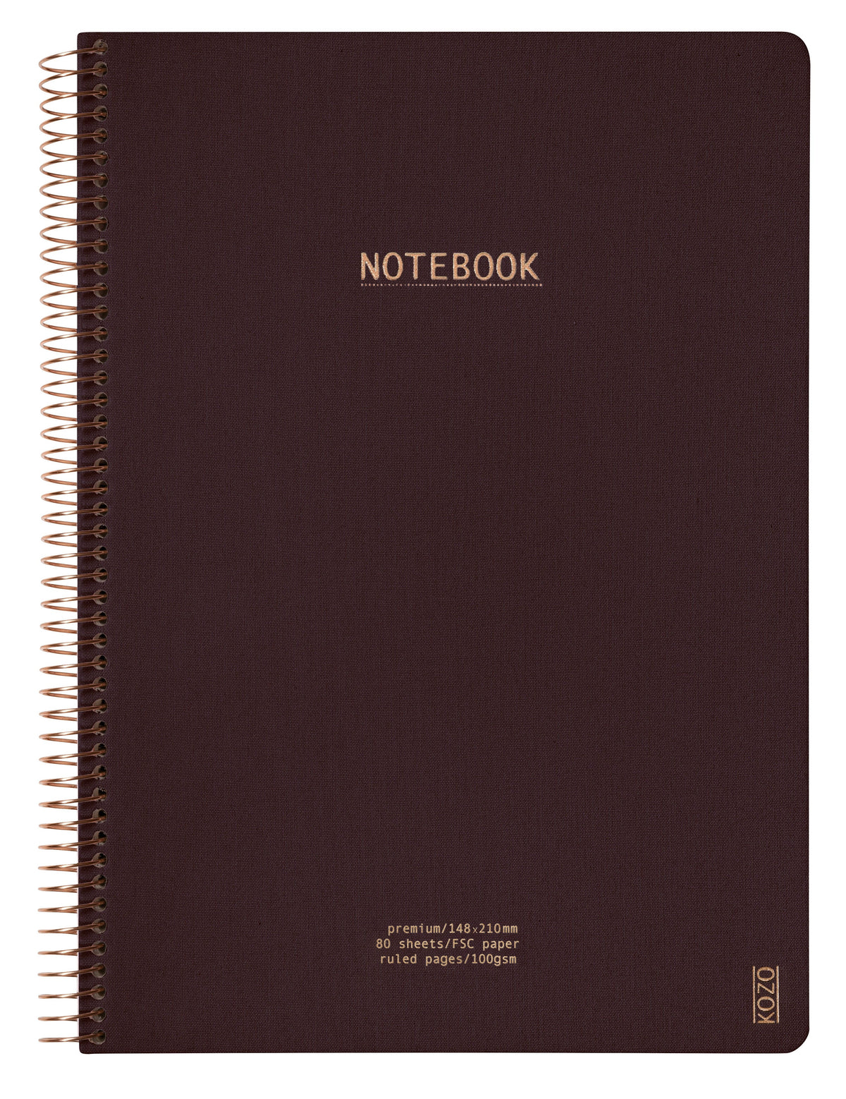 KOZO A4 Premium notebook in Coffee Brown