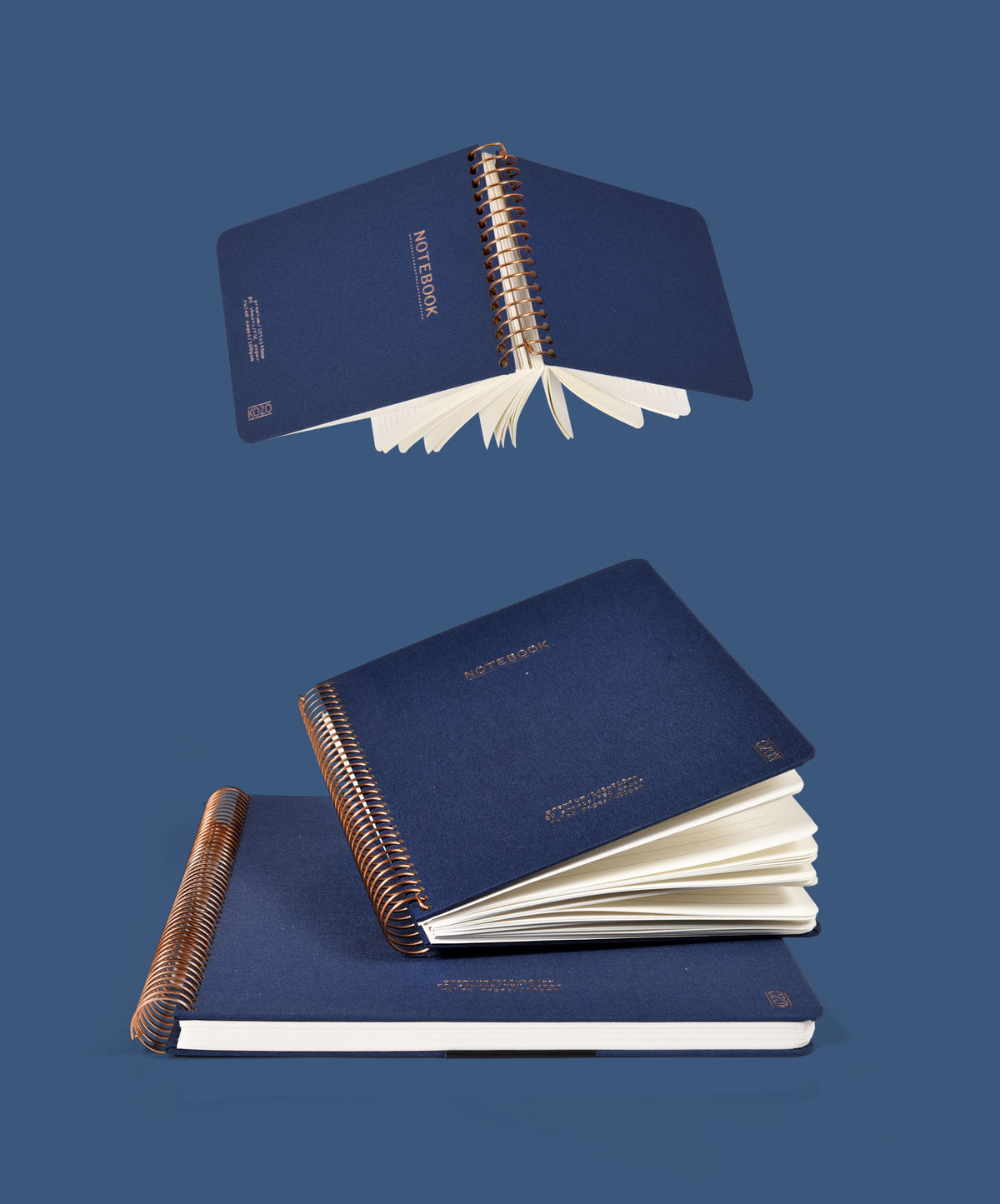 Navy cover of the KOZO A4 Premium notebook