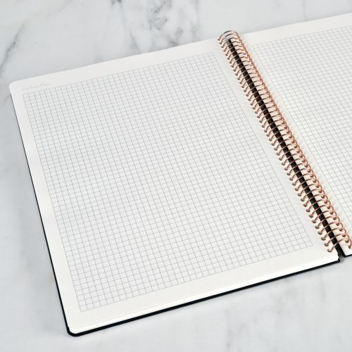 Inside pages of the KOZO A4 Premium squared notebook