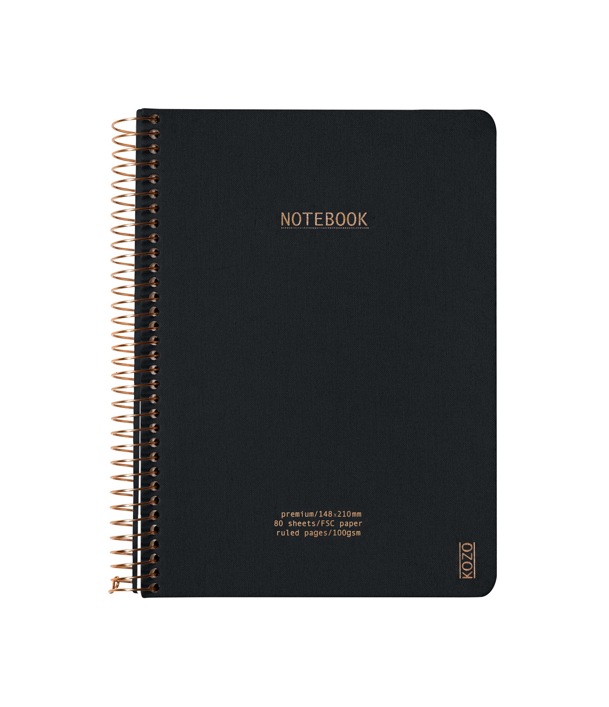 KOZO A5 Premium squared notebook in Black