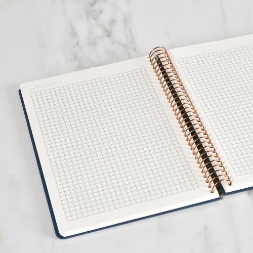 Inside pages of the KOZO A5 Premium squared notebook