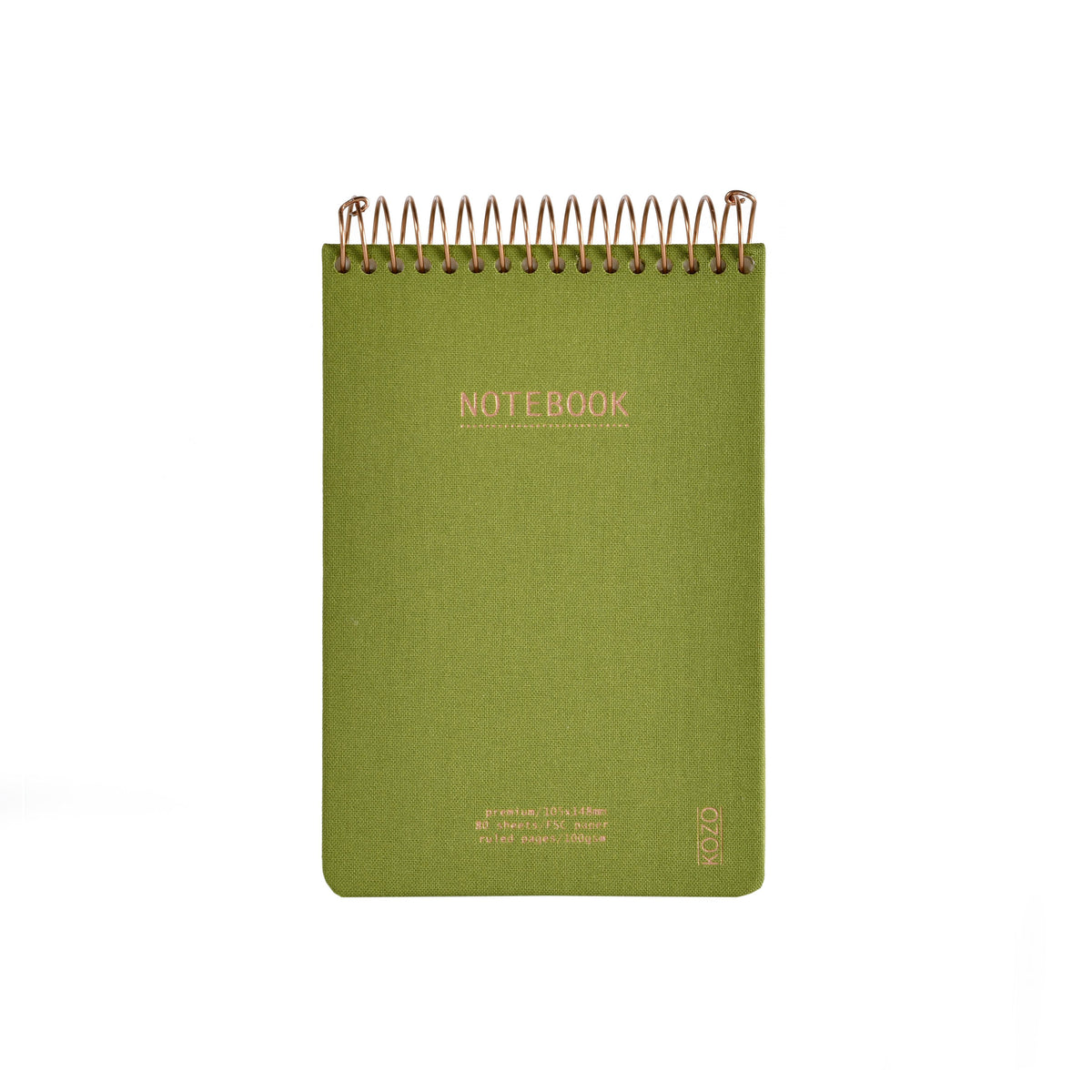 KOZO A6 Premium notebook in Olive Green